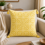 Elegant Applique Cutwork Cushion Cover