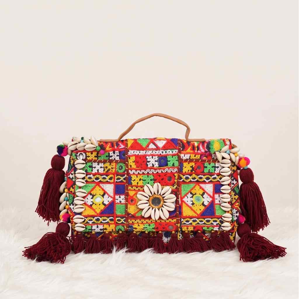 Fusion Bling Embroidered Banjara Handbag