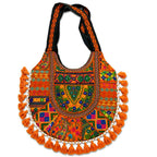 Fusion Hues Boho Tassel Embroidered Tote Bag