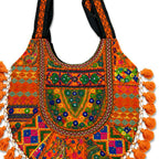 Fusion Hues Boho Tassel Embroidered Tote Bag