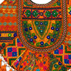 Fusion Hues Boho Tassel Embroidered Tote Bag