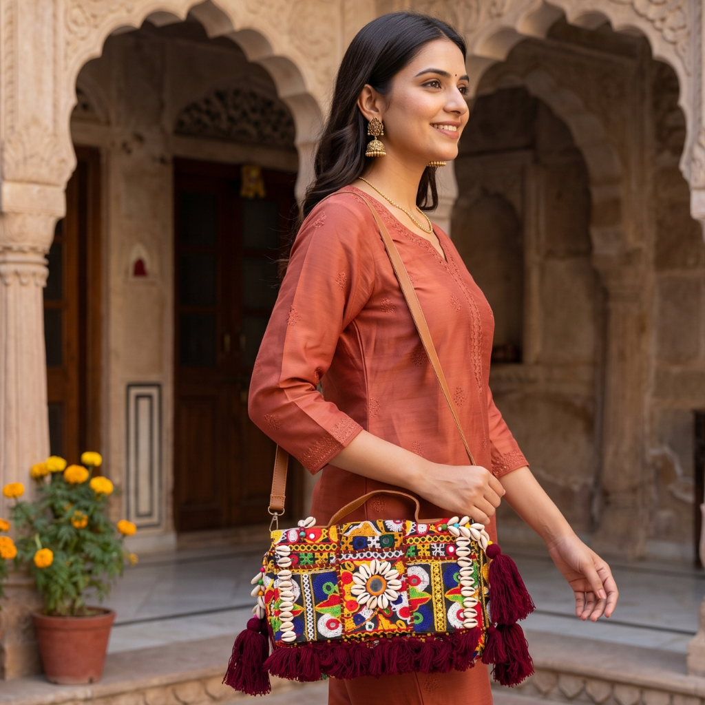 Tribal Charm Embroidered Banjara Bag for Women