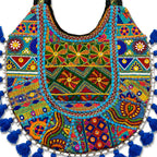 Fusion Hues Boho Tassel Embroidered Tote Bag