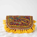 Sunlit Tassel Embroidered Sling Bag for Women