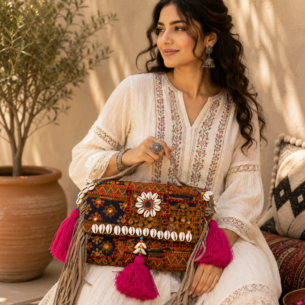 Tribal Charm Embroidered Banjara Bag for Women