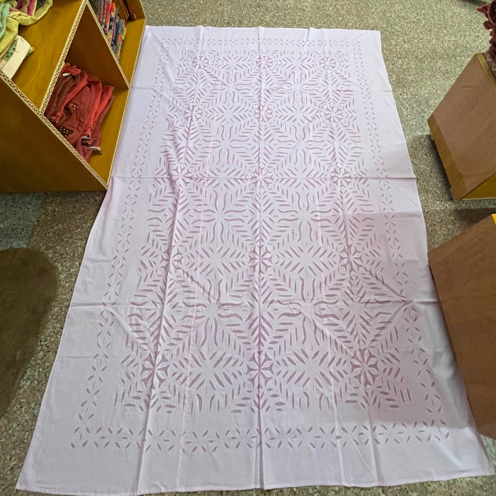 Beautifully Detailed Applique Single Bedsheet