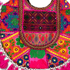 Fusion Hues Boho Tassel Embroidered Tote Bag