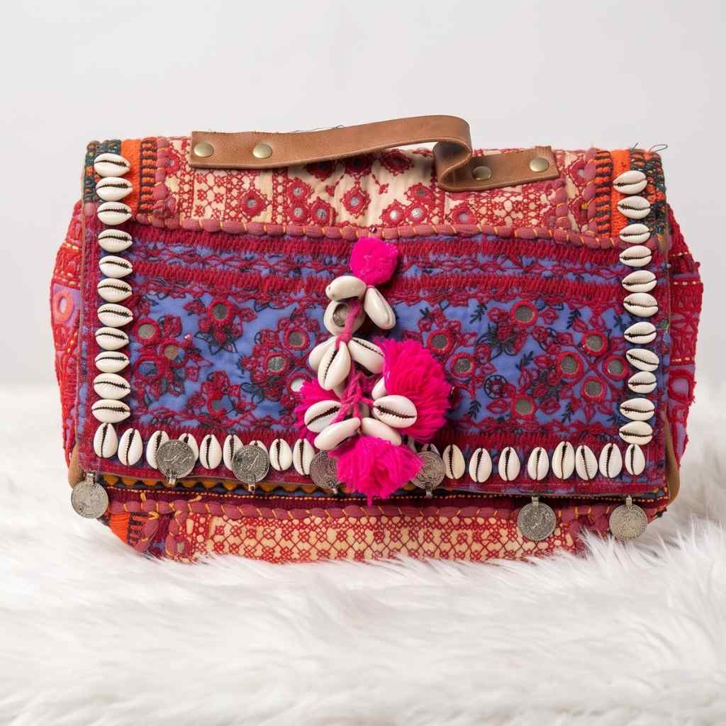 Folk Fusion Colorful Embroidered Banjara Bag with Codi Accents