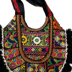 Fusion Hues Boho Tassel Embroidered Tote Bag
