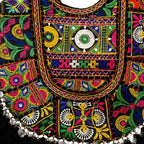 Fusion Hues Boho Tassel Embroidered Tote Bag