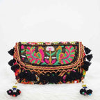 Boho Embroidered Sling Purse for Women