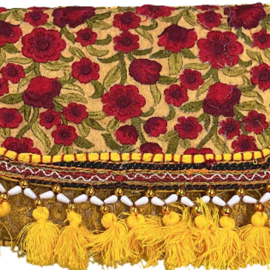 Sunlit Tassel Embroidered Sling Bag for Women