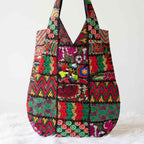 Folk Mosaic Embroidered Banjara Tote Bag for Women