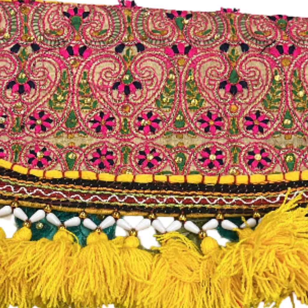 Sunlit Tassel Embroidered Sling Bag for Women
