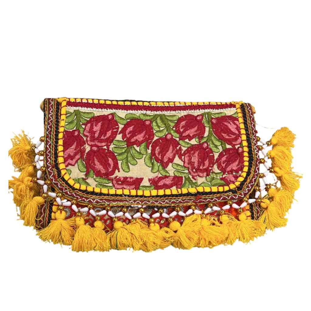 Sunlit Tassel Embroidered Sling Bag for Women
