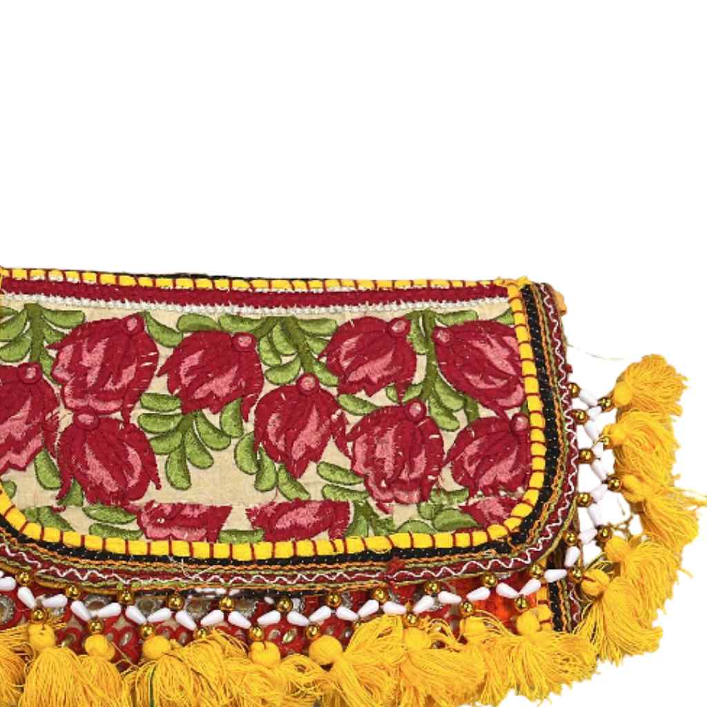 Sunlit Tassel Embroidered Sling Bag for Women