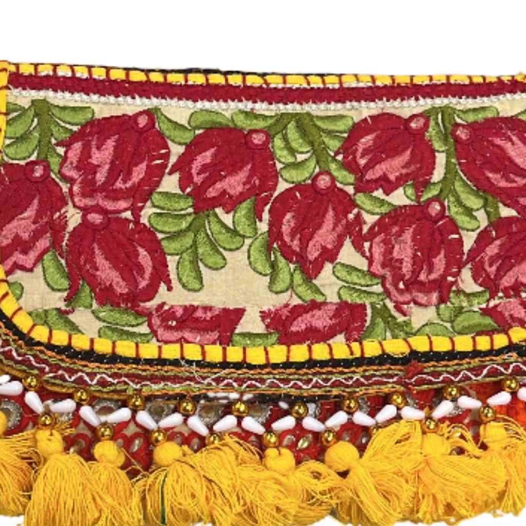 Sunlit Tassel Embroidered Sling Bag for Women