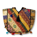 Ethnic Multicolor Embroidered Zari Tote Bag for Women