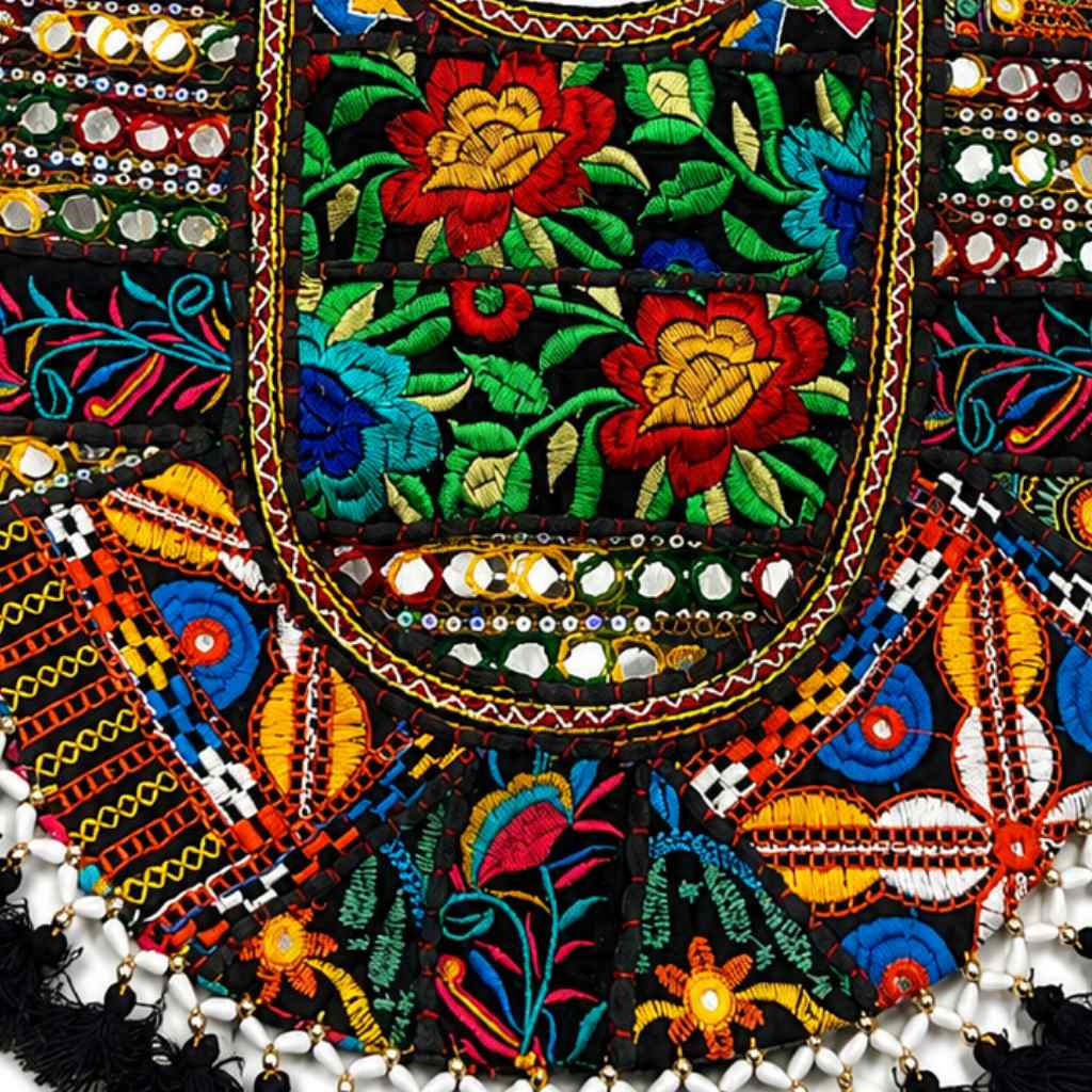 Boho Tassel Embroidered Tote Bag for Women
