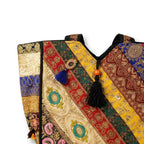 Ethnic Multicolor Embroidered Zari Tote Bag for Women