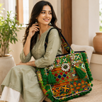 Heritage Embroidered Banjara Tote Bag with Tassels