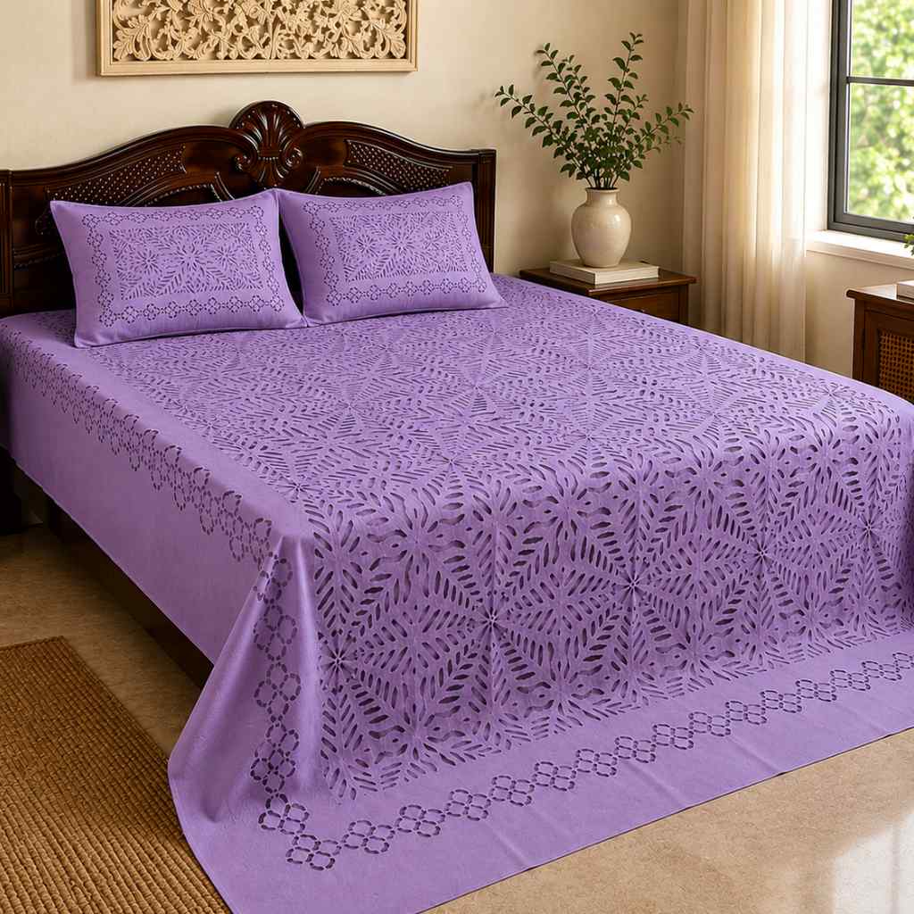 Timeless Applique Cutwork Bedsheet Set