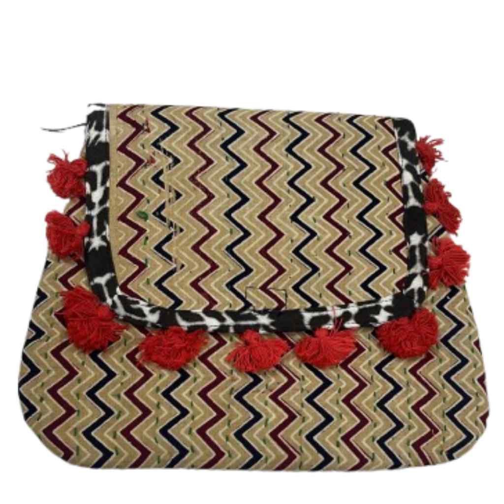 Indie Craft  Printed Ajrakh Sling Bag