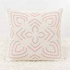 White Appliqué Cutwork Cushion Cover