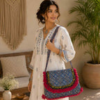 Indie Craft  Printed Ajrakh Sling Bag
