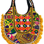 Boho Tassel Embroidered Tote Bag for Women
