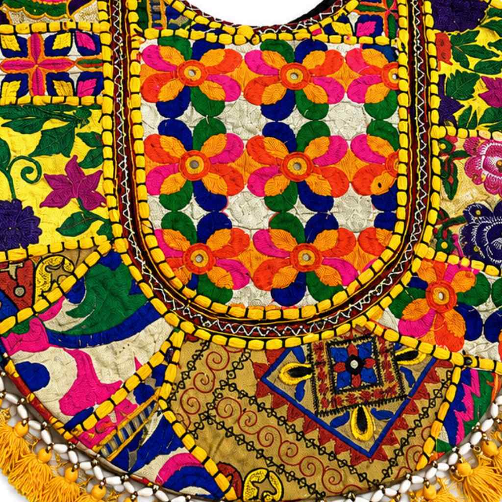 Boho Tassel Embroidered Tote Bag for Women