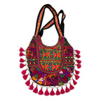 Boho Tassel Embroidered Tote Bag for Women