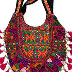 Boho Tassel Embroidered Tote Bag for Women