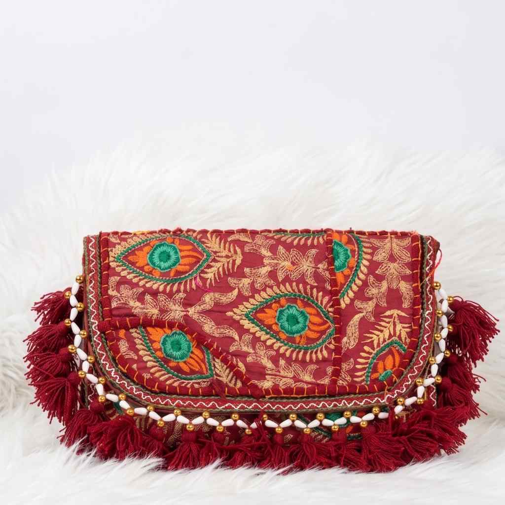 Vibrant Vibes Embroidered Sling Bag for Women
