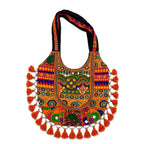 Boho Tassel Embroidered Tote Bag for Women