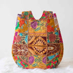 Folk Mosaic Embroidered Banjara Tote Bag for Women