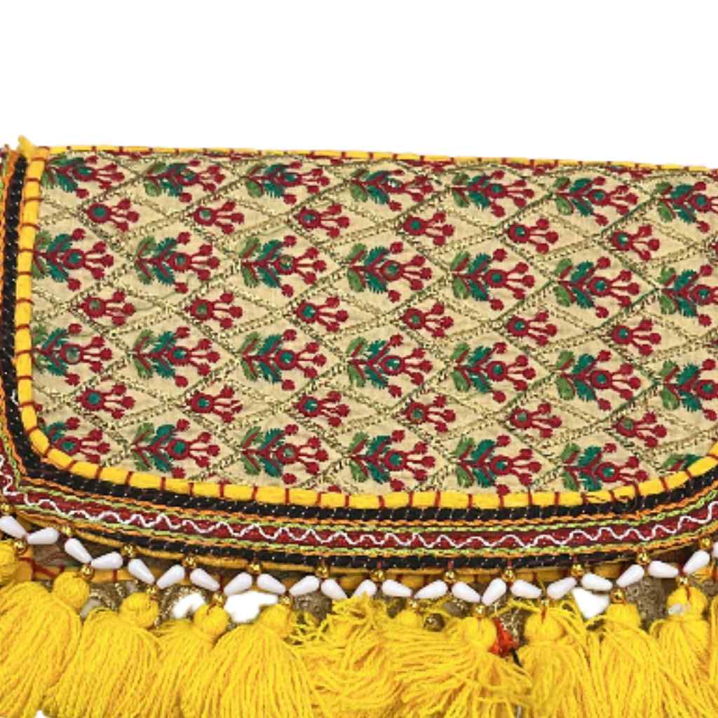 Sunlit Tassel Embroidered Sling Bag for Women