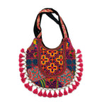 Boho Tassel Embroidered Tote Bag for Women