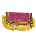 Sunlit Tassel Embroidered Sling Bag for Women