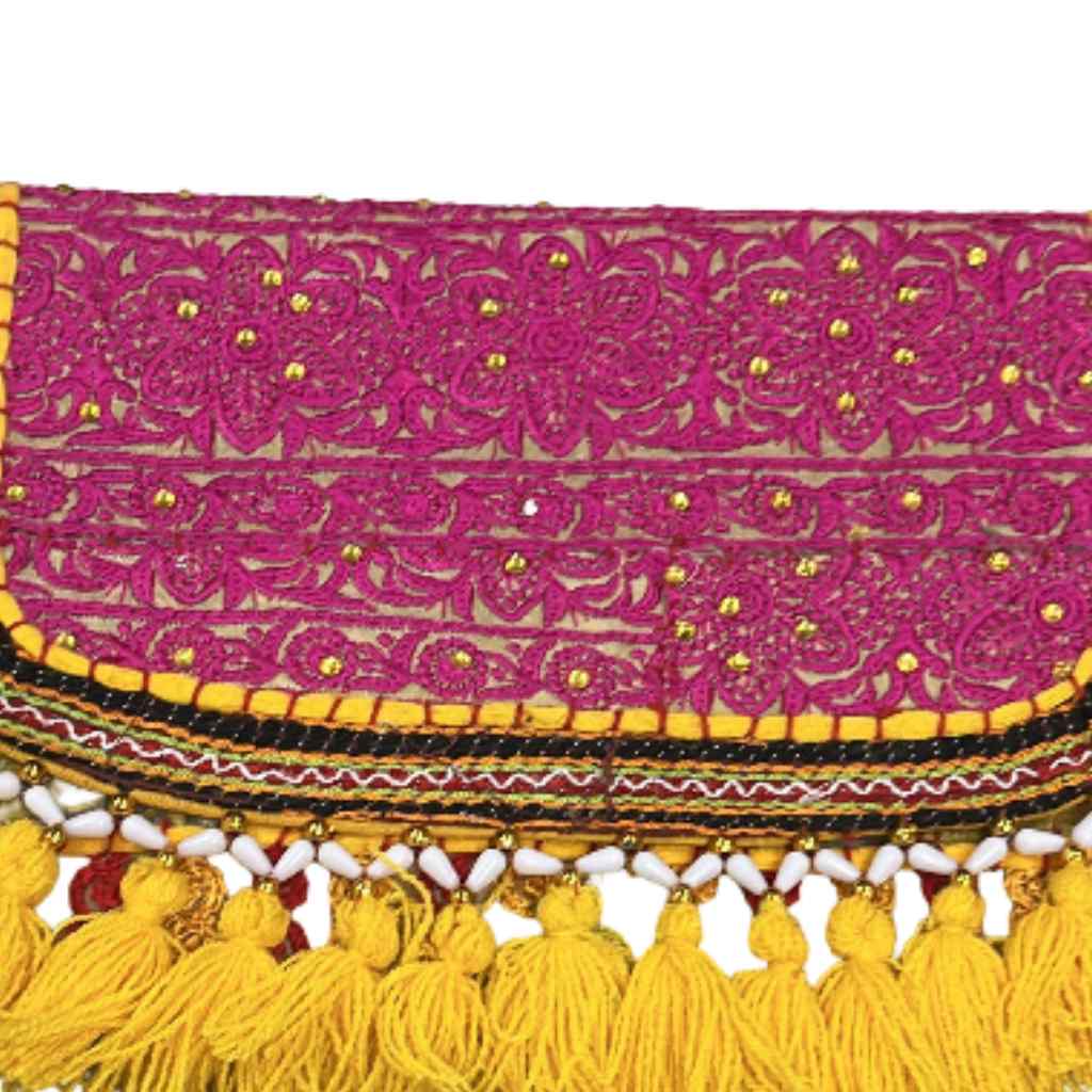 Sunlit Tassel Embroidered Sling Bag for Women