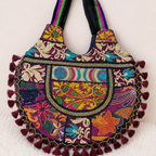 Wanderlust Tassel Embroidered  Tote Bag