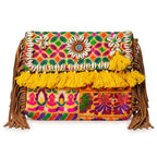 Embroidered Fringe Banjara Laptop Bag for Women