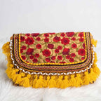 Sunlit Tassel Embroidered Sling Bag for Women