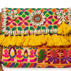 Embroidered Fringe Banjara Laptop Bag for Women
