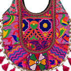 Boho Tassel Embroidered Tote Bag for Women