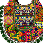 Tribal Hues Boho Embroidered Tote Bag