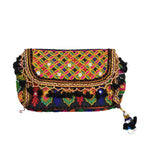 Multicolor Boho Embroidered Sling Purse for Women