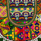 Tribal Hues Boho Embroidered Tote Bag
