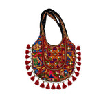 Tribal Hues Boho Embroidered Tote Bag