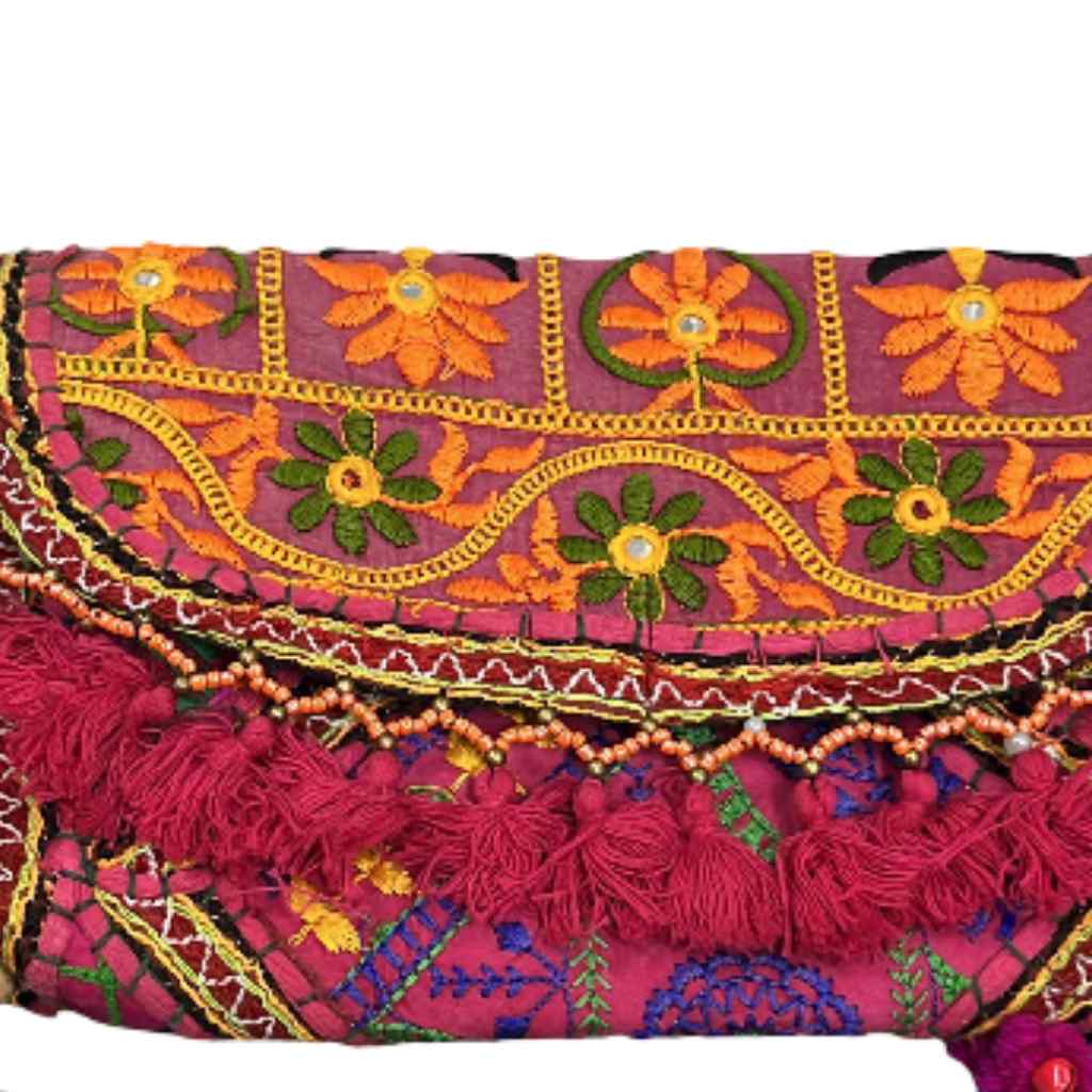Multicolor Boho Embroidered Sling Purse for Women